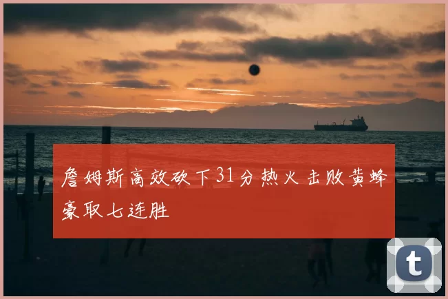 詹姆斯高效砍下31分热火击败黄蜂豪取七连胜