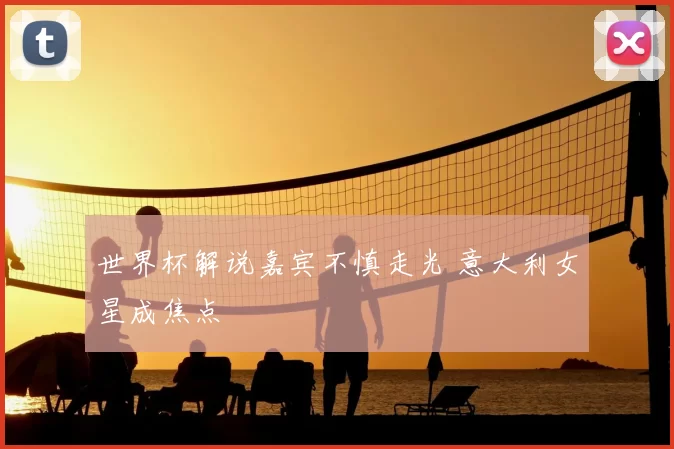 世界杯解说嘉宾不慎走光 意大利女星成焦点
