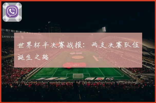 世界杯半决赛战报：两支决赛队伍诞生之路