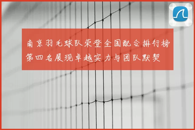 南京羽毛球队荣登全国配合排行榜第四名展现卓越实力与团队默契