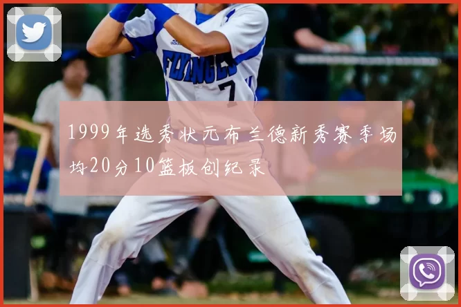 1999年选秀状元布兰德新秀赛季场均20分10篮板创纪录